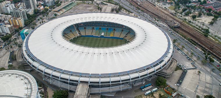 Vista aérea do estádio do Maracanã